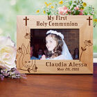 Bunny First Communion Wood Picture Frame
